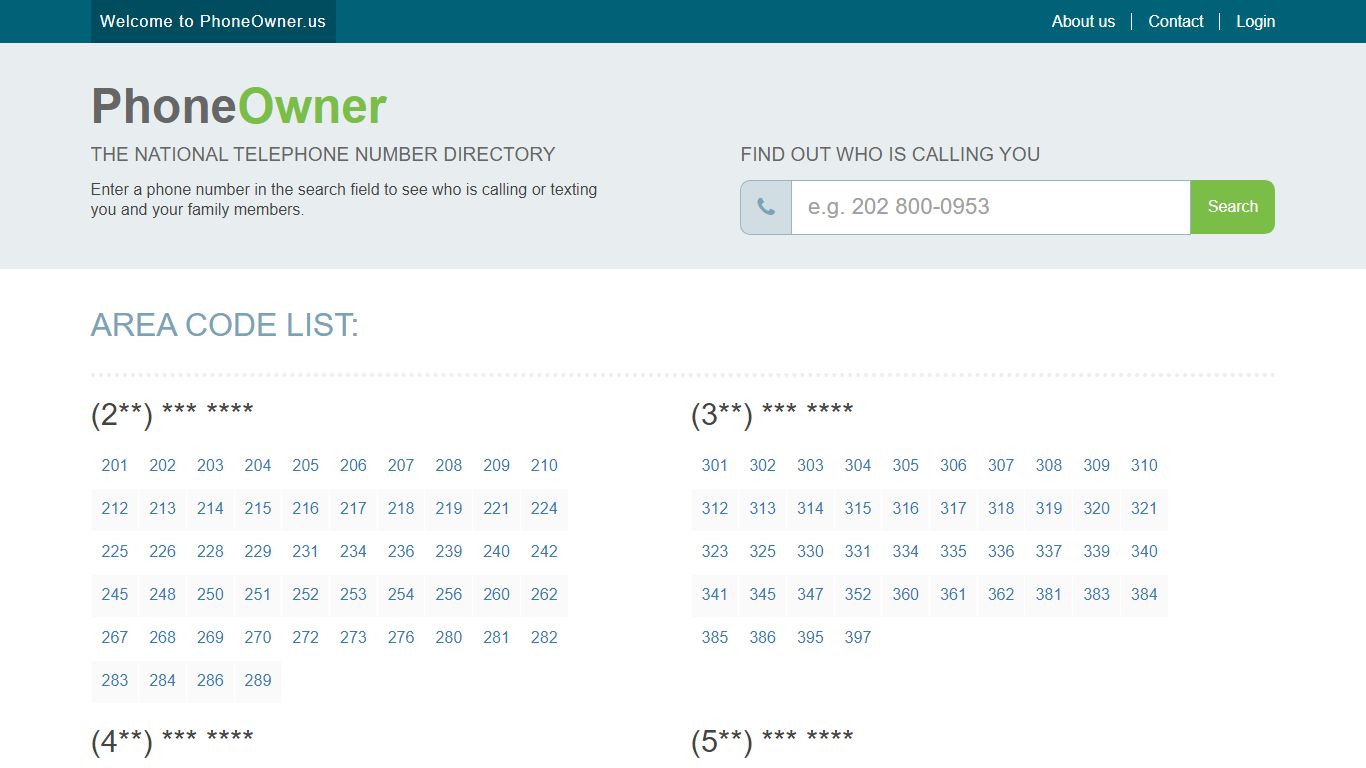 The National Telephone Number Directory – PhoneOwner.us